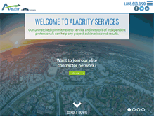 Tablet Screenshot of alacrityservices.com
